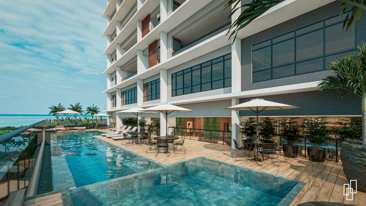 Apartamento à venda no Graciosa Orla 14: Área de Piscina