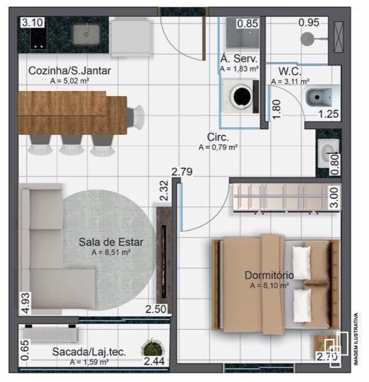 Apartamento à venda no Graciosa Orla 14: 