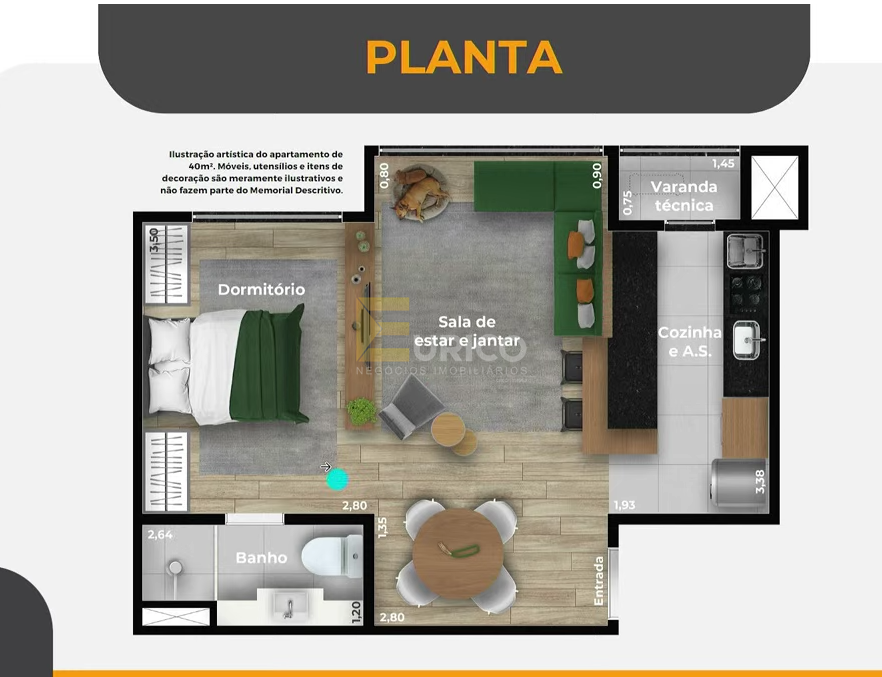 Apartamento à venda no Condomínio Belong Home Studio em Jundiaí/SP: 