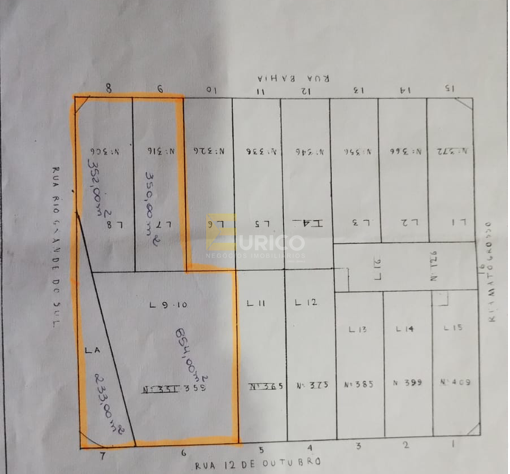 Área à venda no Vila Santana em Valinhos/SP: 