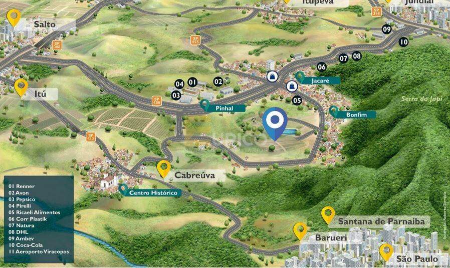 Terreno em Condomínio à venda no Jacaré em Cabreúva/SP: 