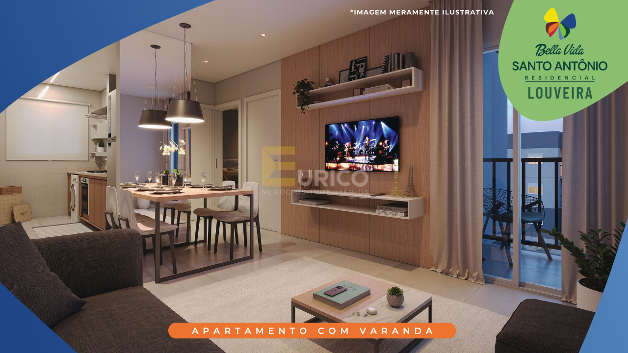 Apartamento à venda no Condomínio Bella Vida em Louveira/SP: 