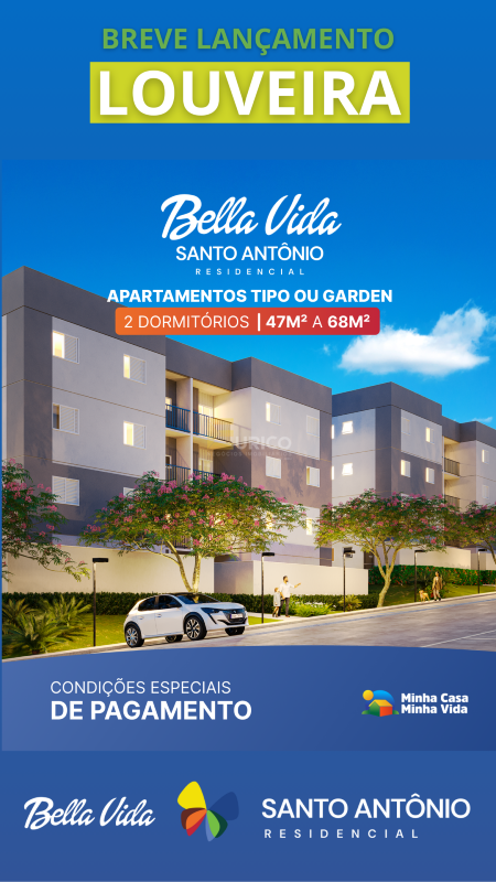 Apartamento à venda no Condomínio Bella Vida em Louveira/SP: 