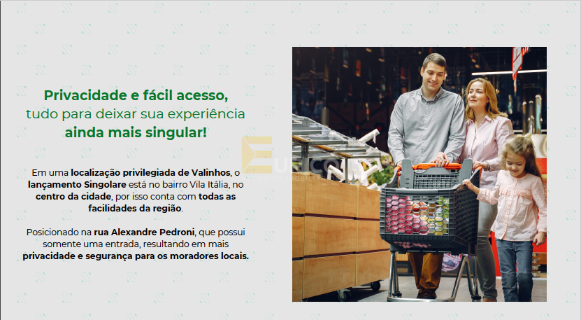 Apartamento à venda no Condomínio Singolare Residenza em Valinhos/SP: 
