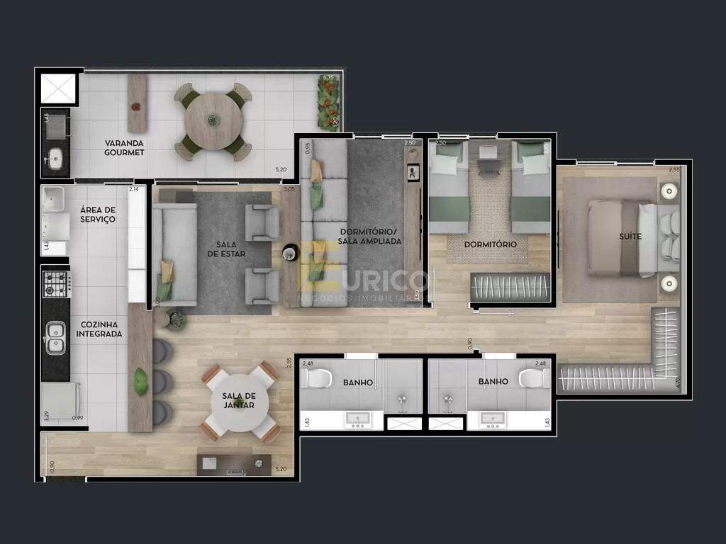 Apartamento à venda no Chronos Residencial Jundiaí em Jundiaí/SP: 