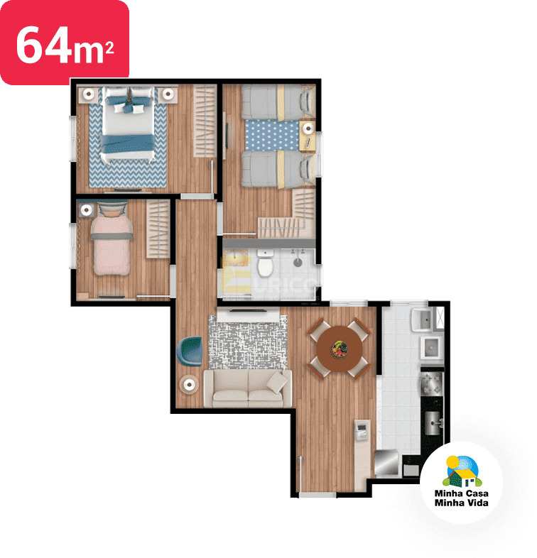 Apartamento à venda no Differenziato Residencial em Jundiaí/SP: 