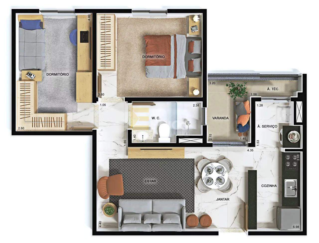 Apartamento à venda no Condomínio Altos da Avenida em Jundiaí/SP: 