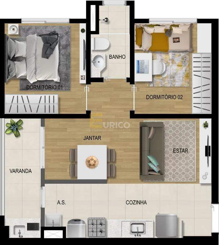 Apartamento à venda no Jardim Carolina em Jundiaí/SP: 