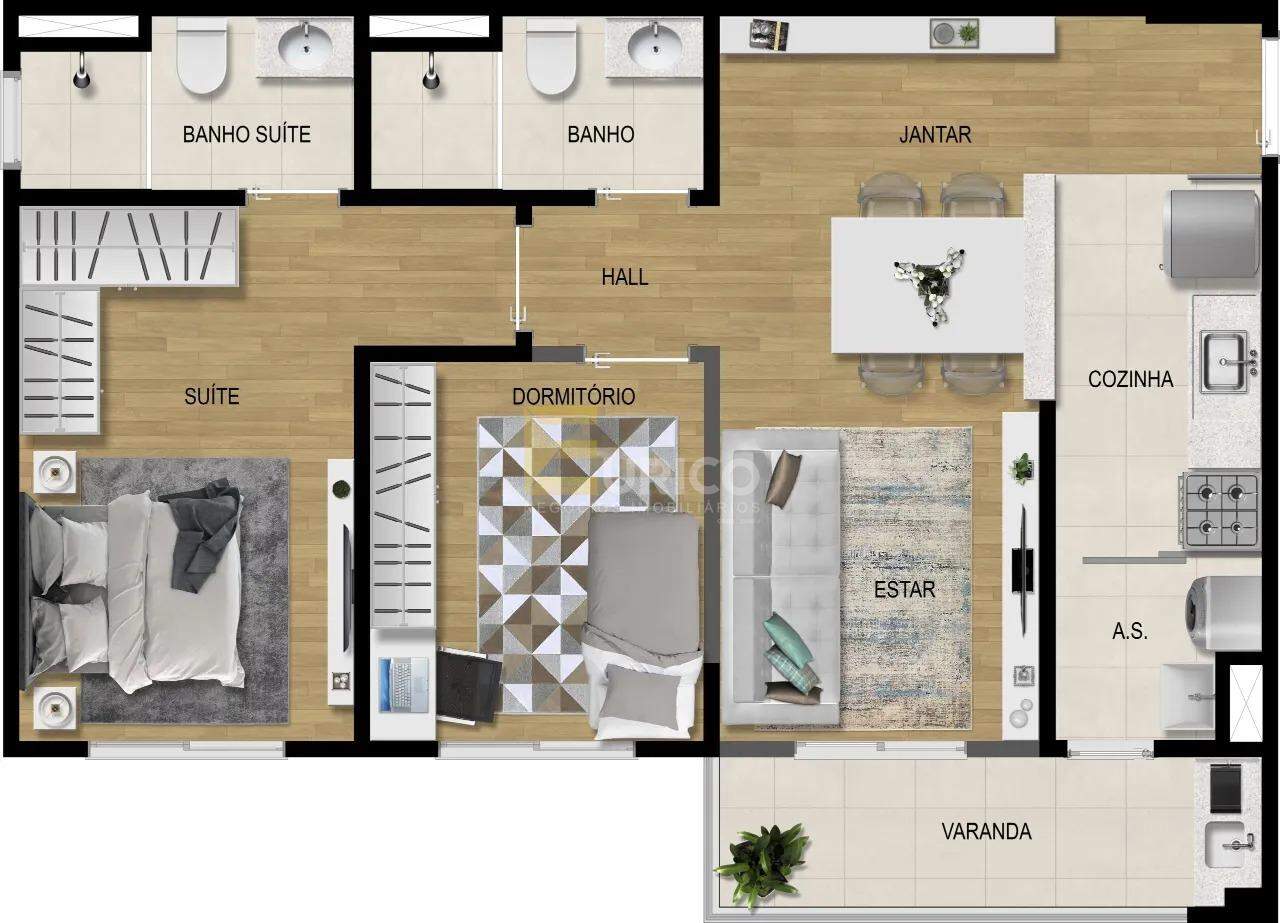 Apartamento à venda no Jardim Carolina em Jundiaí/SP: 