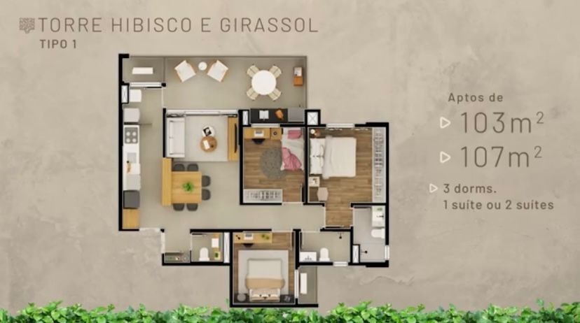 Apartamento à venda no Condomínio The Gardens Paiquere em Valinhos/SP: 