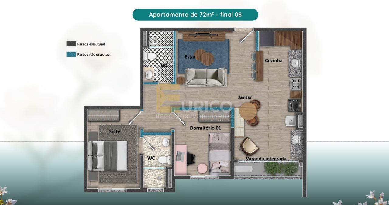 Apartamento à venda no Jardins do Horto em Jundiaí/SP: 