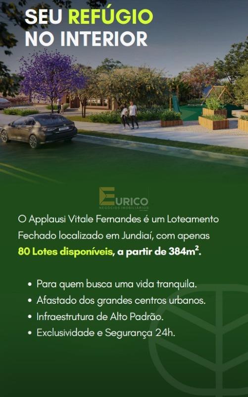 Terreno em Condomínio à venda no Applausi Vitale Fernandes em Jundiaí/SP: 