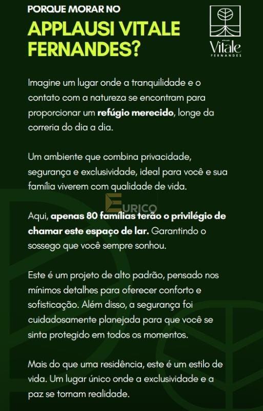 Terreno em Condomínio à venda no Applausi Vitale Fernandes em Jundiaí/SP: 