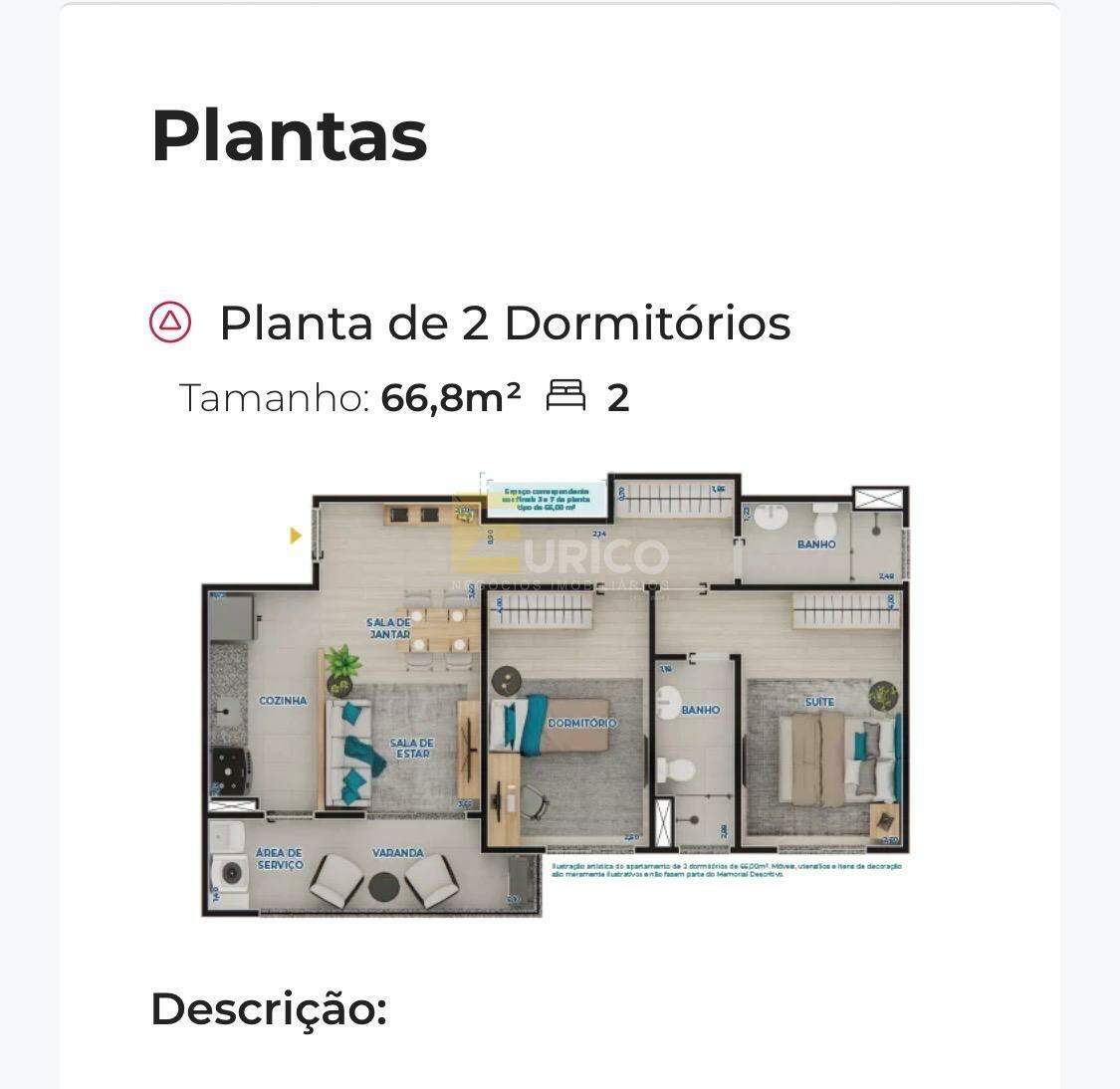 Apartamento à venda no Condomínio Residencial Vila Triunfo em Itupeva/SP: 
