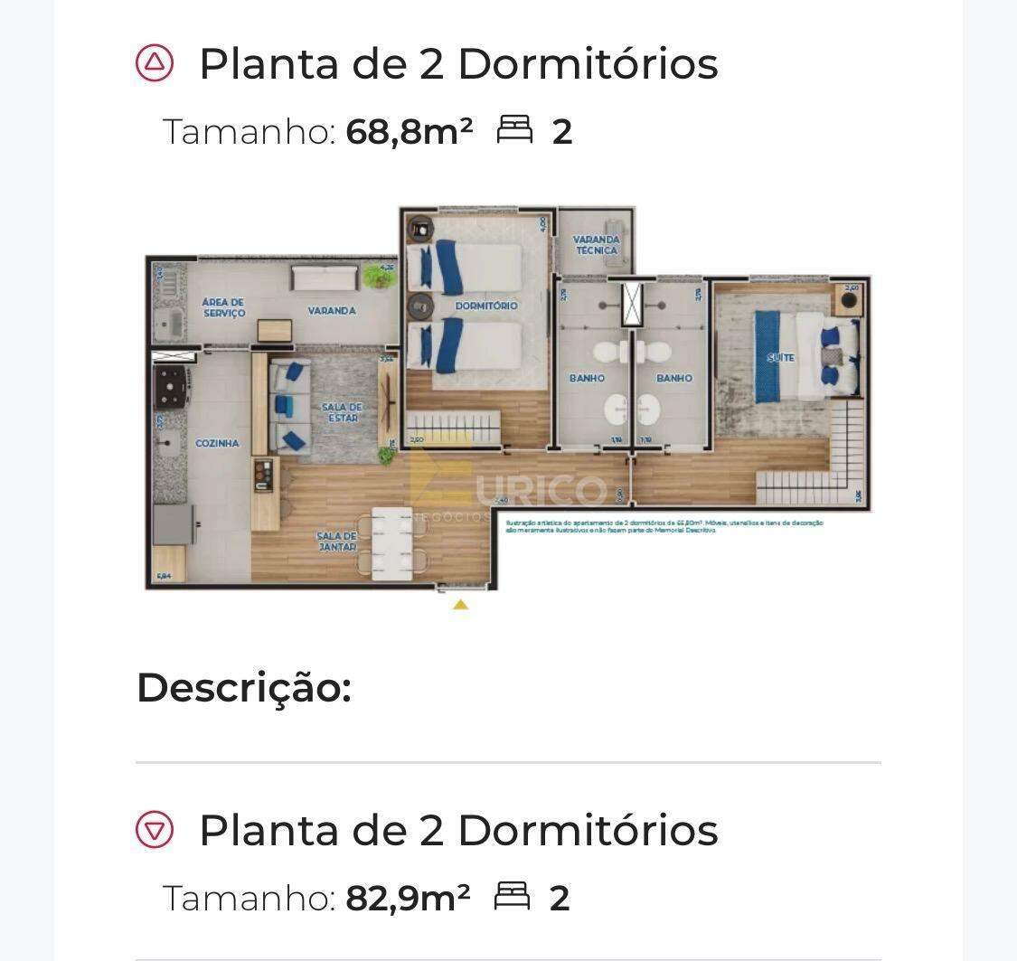 Apartamento à venda no Condomínio Residencial Vila Triunfo em Itupeva/SP: