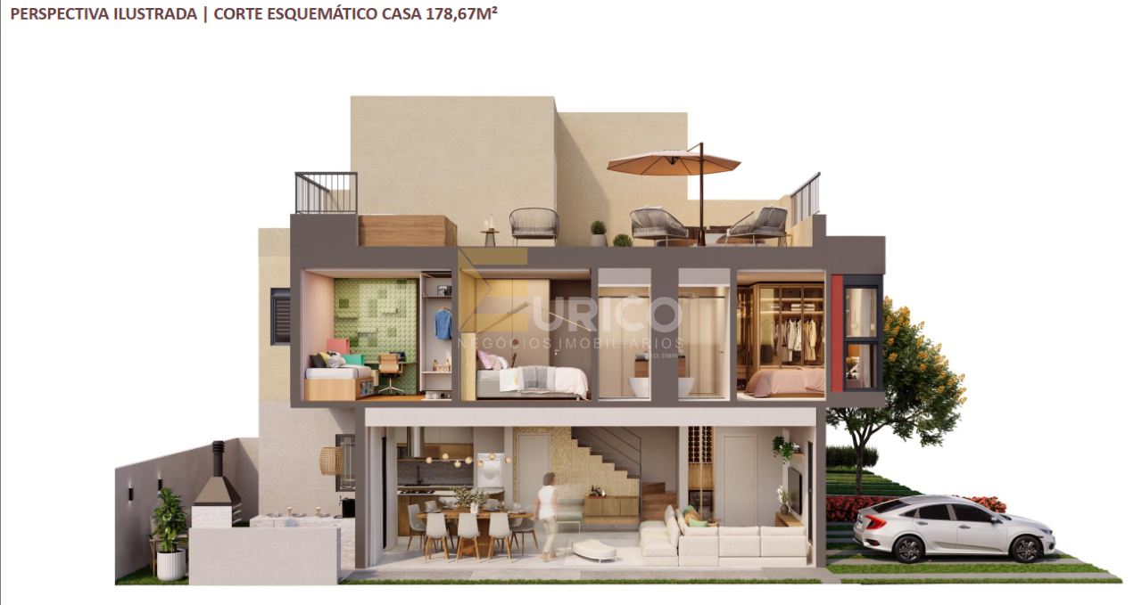 Casa em condomínio à venda no Condomínio Las Villas Barcelona em Jundiaí/SP: 