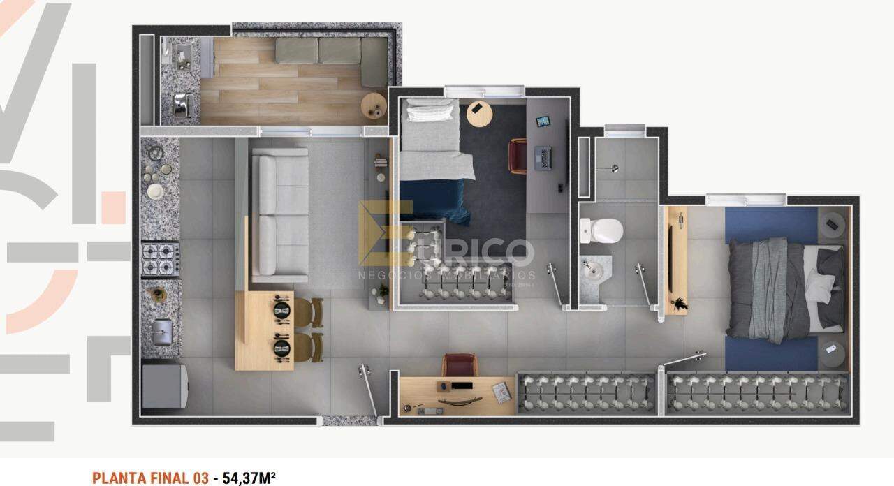 Apartamento à venda no Residencial Vigore em Jundiaí/SP: 