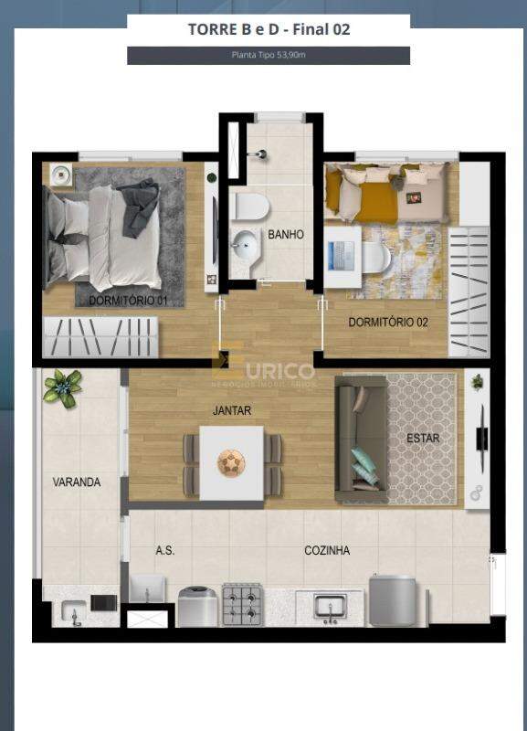 Apartamento à venda no Gioviale Residencial em Jundiaí/SP: 