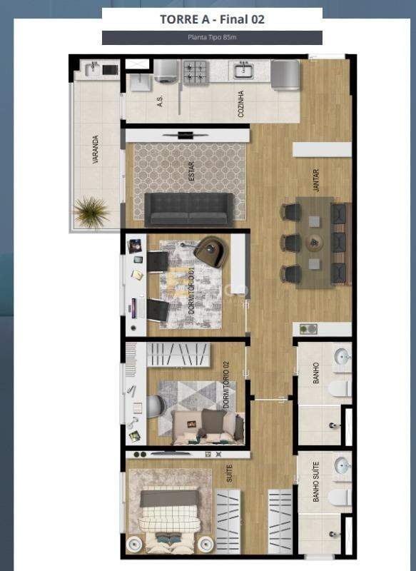 Apartamento à venda no Gioviale Residencial em Jundiaí/SP: 