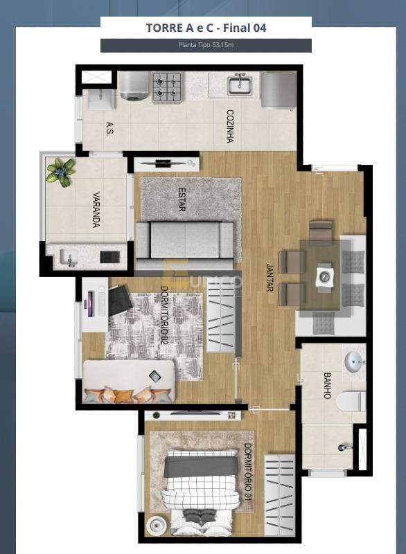 Apartamento à venda no Gioviale Residencial em Jundiaí/SP: 