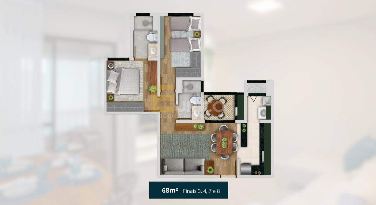 Apartamento à venda no Resort Prime Santa Angela em Jundiaí/SP: 