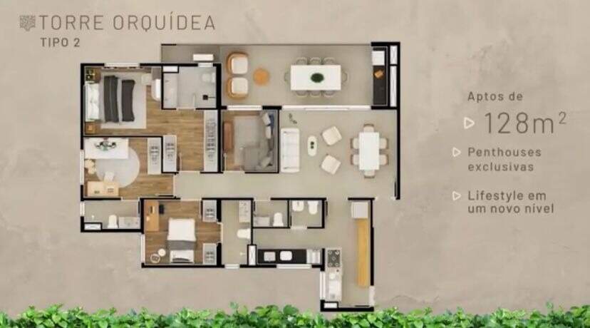 Apartamento à venda no Condomínio The Gardens Paiquere em Valinhos/SP: