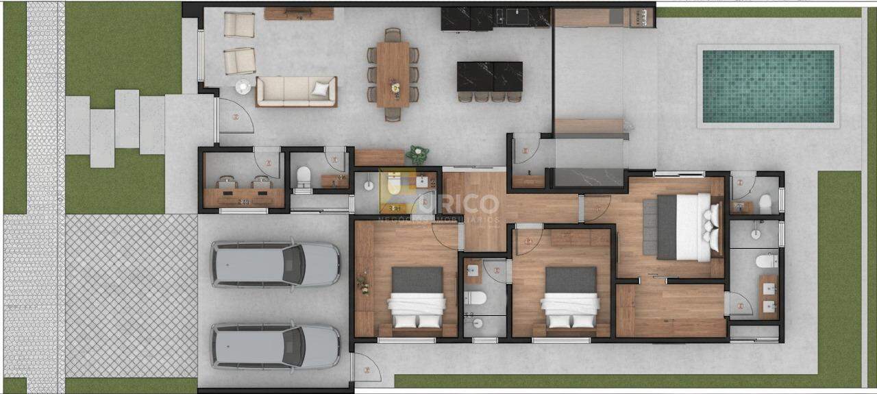 Casa em condomínio à venda no Condomínio Residencial Bosque da Mata em Valinhos/SP: 