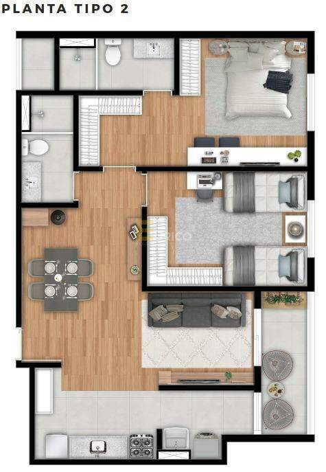 Apartamento à venda no Residencial Baluarte em Vinhedo/SP: