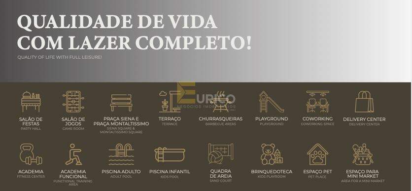Apartamento à venda no Condomínio Vila Itália Residence em Valinhos/SP: 