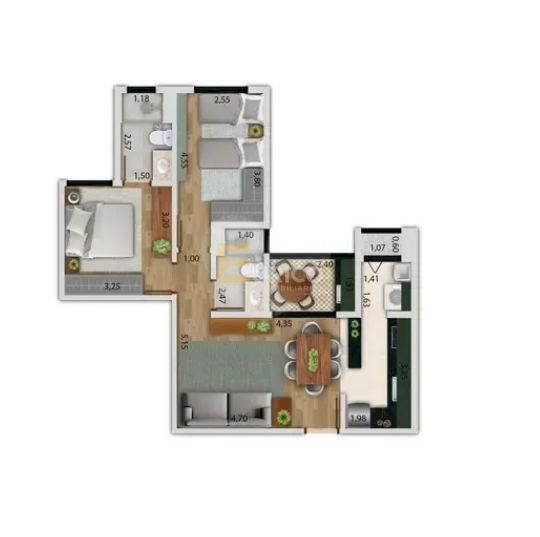 Apartamento à venda no Resort Prime Santa Angela em Jundiaí/SP: 
