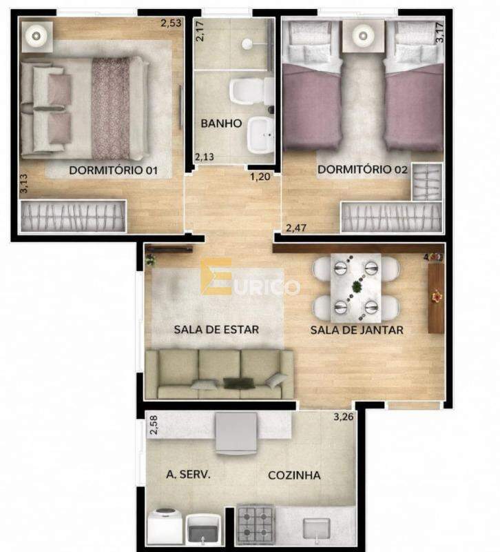 Apartamento à venda no Jardim Topázio em Sorocaba/SP: 
