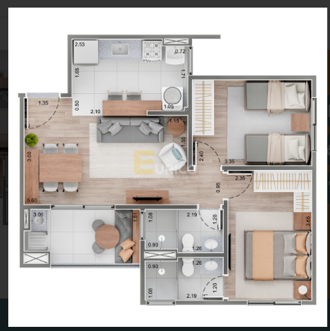 Apartamento à venda no Condomínio HM Intense Valinhos em Valinhos/SP: