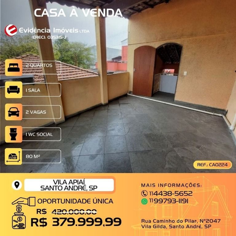 Casa à venda no Vila Apiaí: 