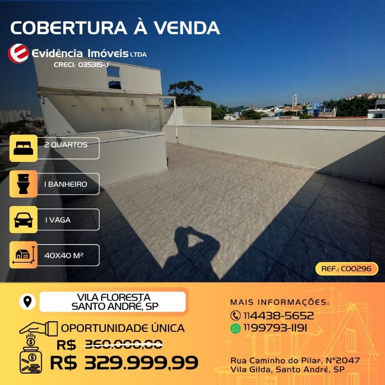 Cobertura à venda no Vila Floresta: 