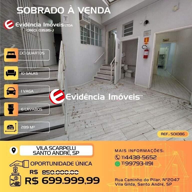 Sobrado à venda no Vila Scarpelli: 