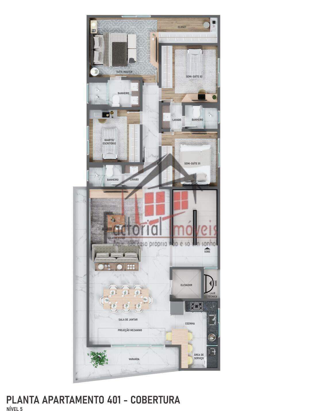 Apartamento à venda no Castelo: 