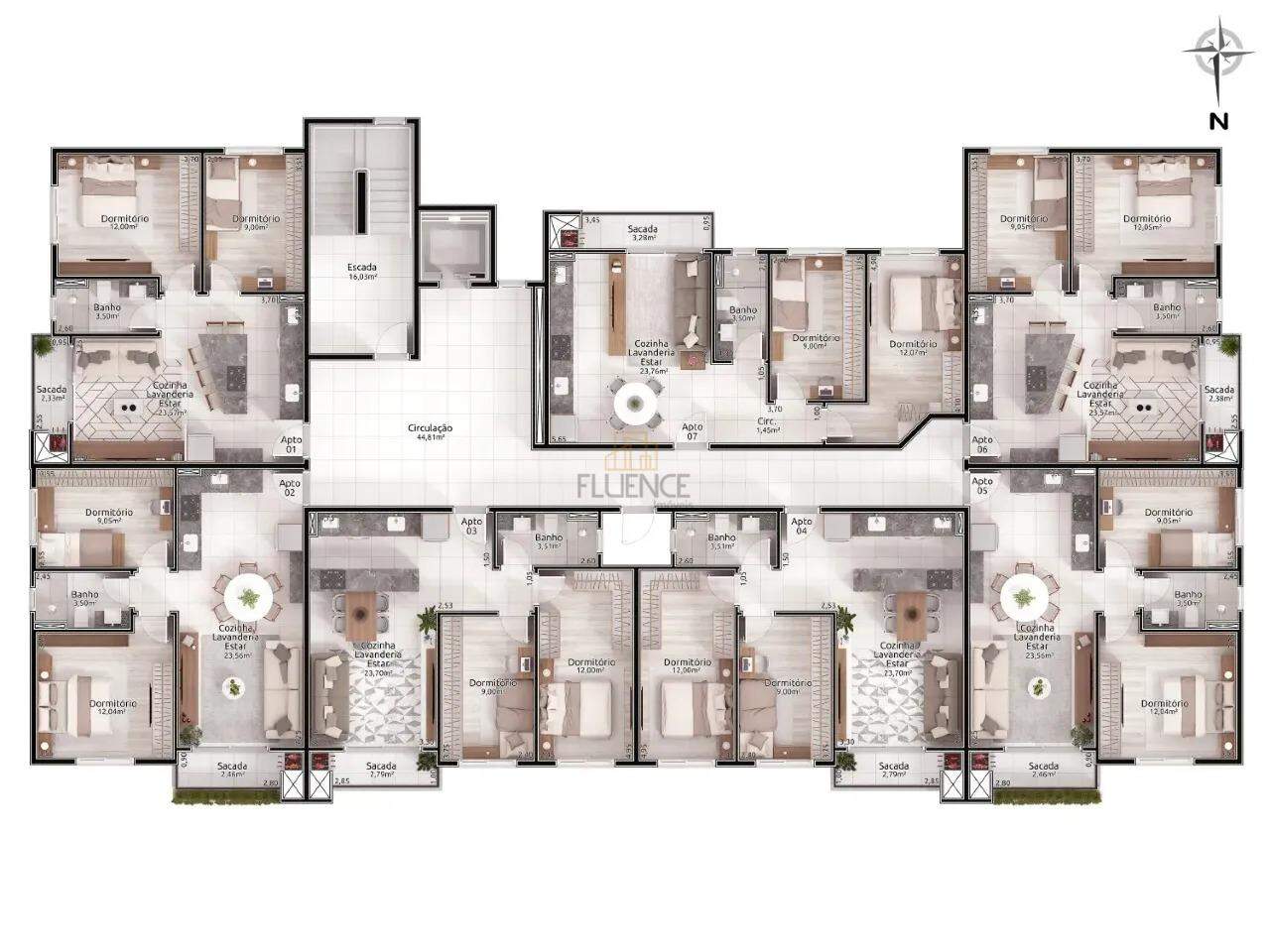 Apartamento à venda no Triângulo: 