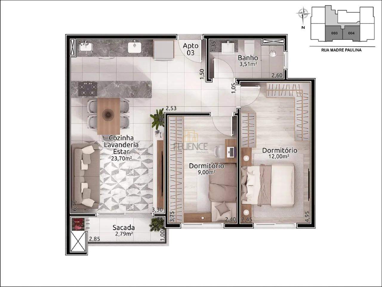 Apartamento à venda no Triângulo: 