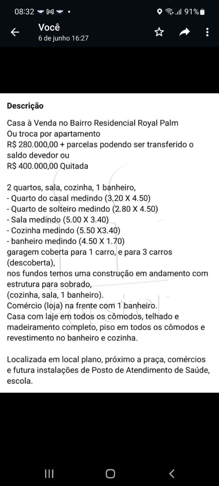 Casa à venda no RESIDENCIAL PALMEIRA REAL: Foto