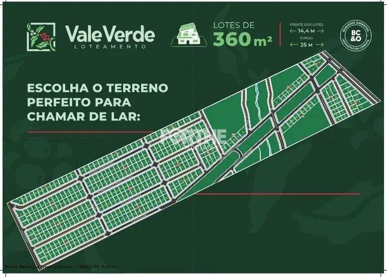 Loteamento à venda no Vale Verde: 