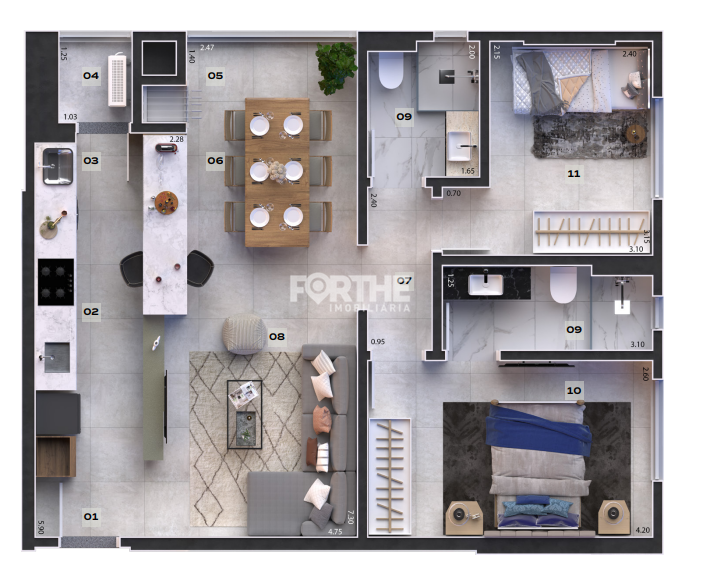 Apartamento à venda no Centro: 