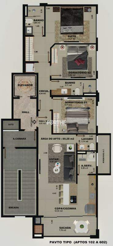 Apartamento à venda no Centro: 