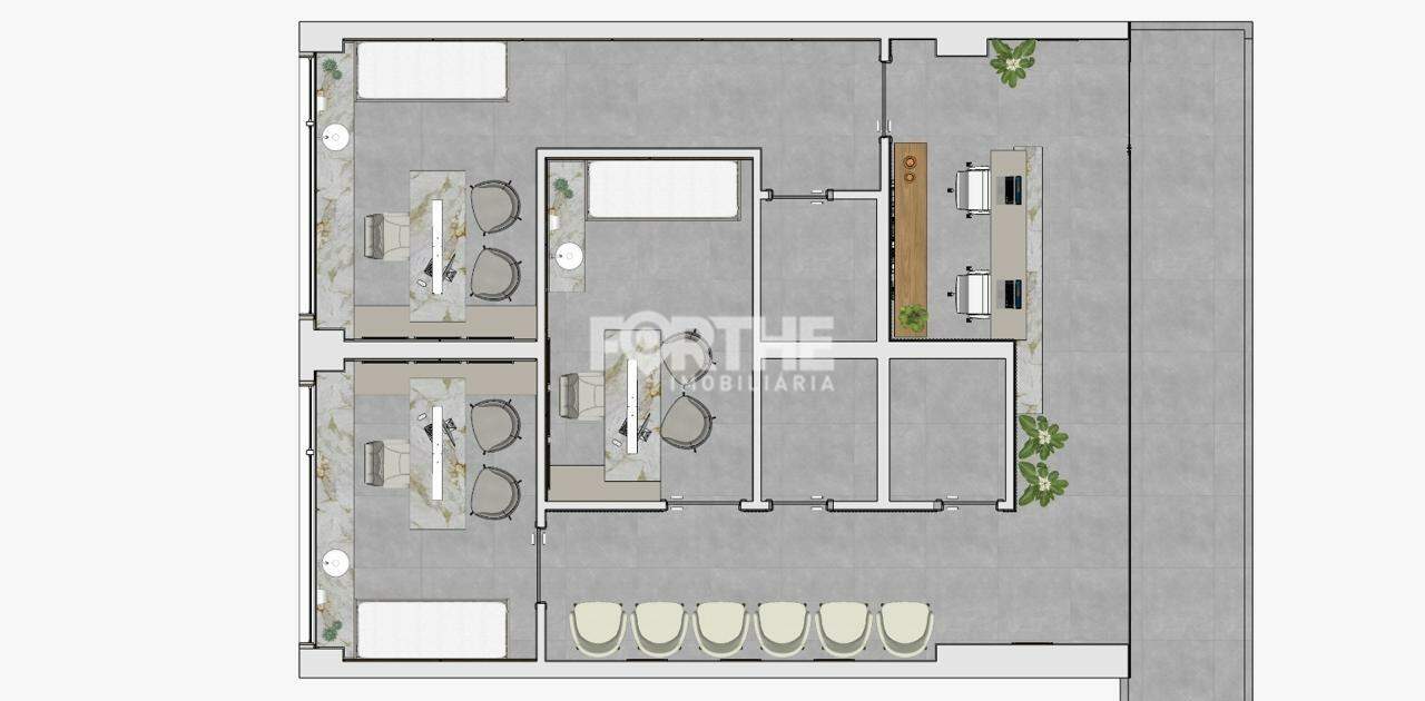 Sala comercial para aluguel no Centro: 