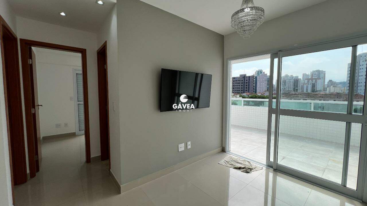 Apartamento para aluguel no Embaré: varanda garden e porta quartos