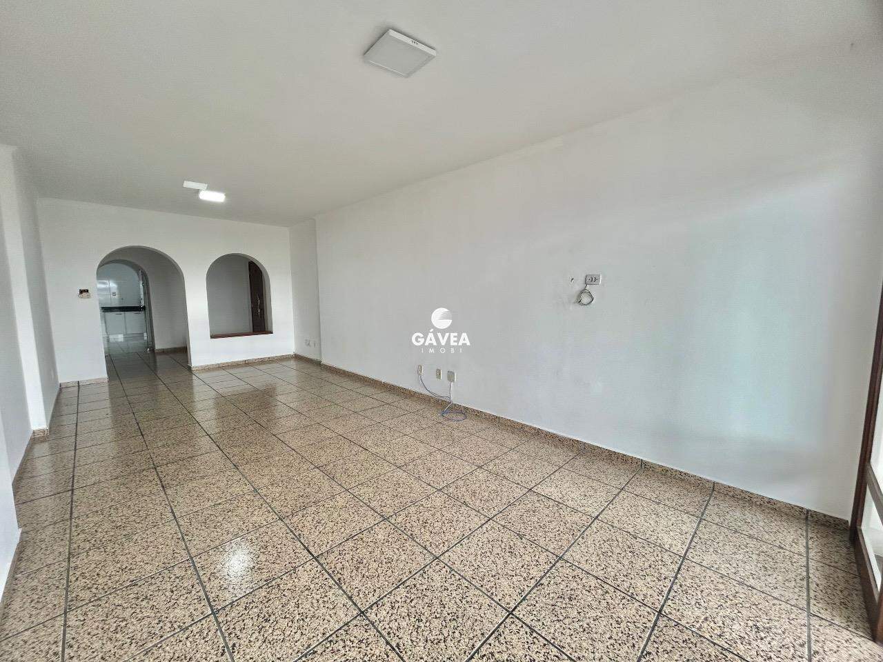 Apartamento à venda no Itararé: sala para 2 ambientes com vista mar