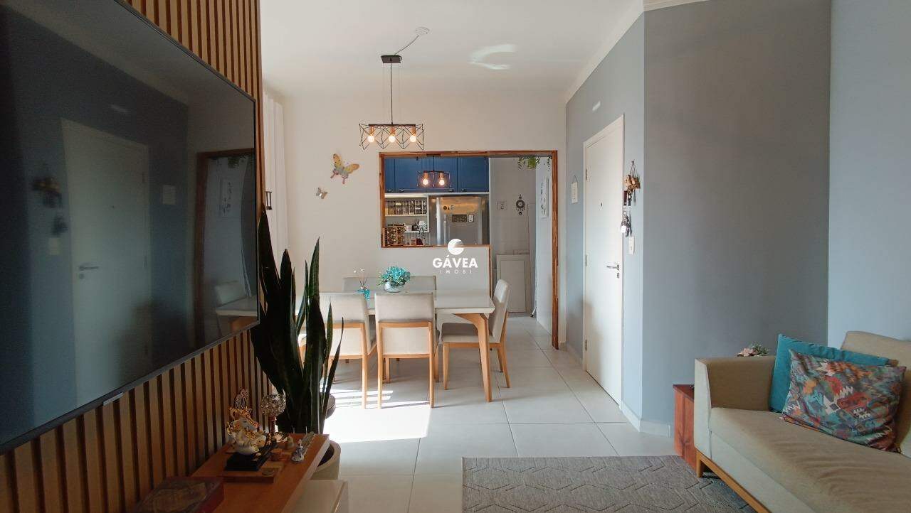Apartamento à venda no Itararé: sala 2 ambientes com sacada gourmet