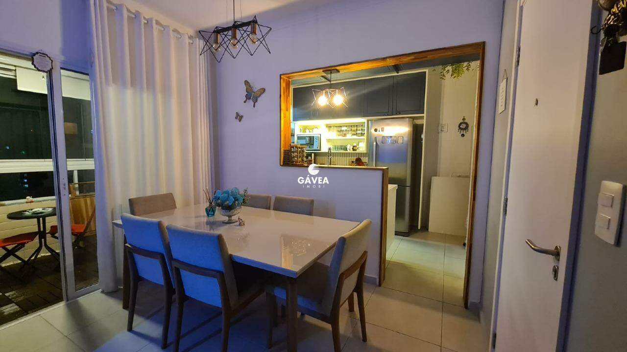 Apartamento à venda no Itararé: sala 2 ambientes com sacada gourmet