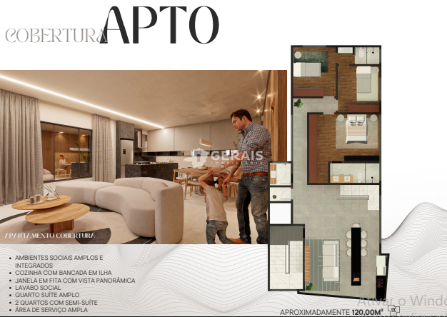 Apto Cobertura Duplex à venda no VILA BELO HORIZONTE: 03 - APARTAMENTO