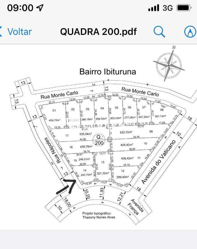 Terreno à venda Ibituruna 247,75m² Montes Claros MG: