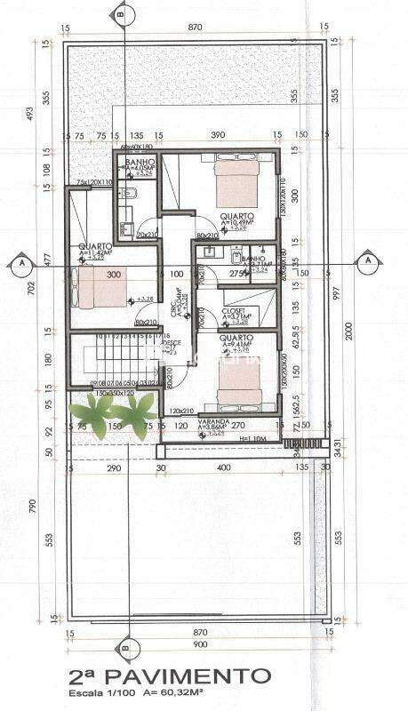 Casa 3 quartos à venda Vila Nova 126m² Montes Claros MG: planta 2 pavimento | Foto_migracao | 5